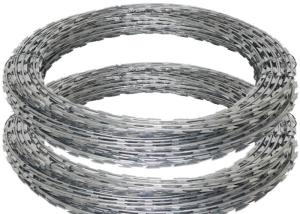 Quality Galvanized 450mm 18inch Chain Link Razor Barbed Wire Spiral wholesale