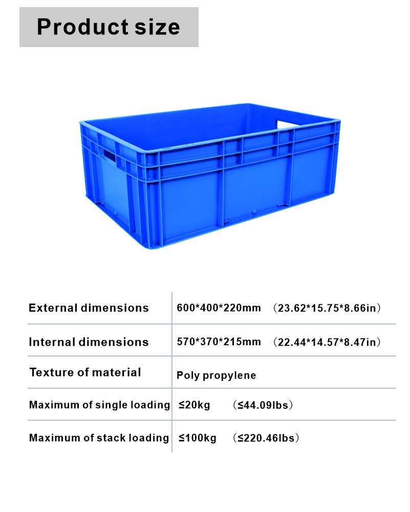 Eco-Friendly HDPE Plastic Crate for Bread Tray and Sundries Organization System