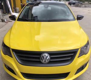 Quality Air Release Sunflower Yellow High Gloss Car Wrap Film Slidable wholesale