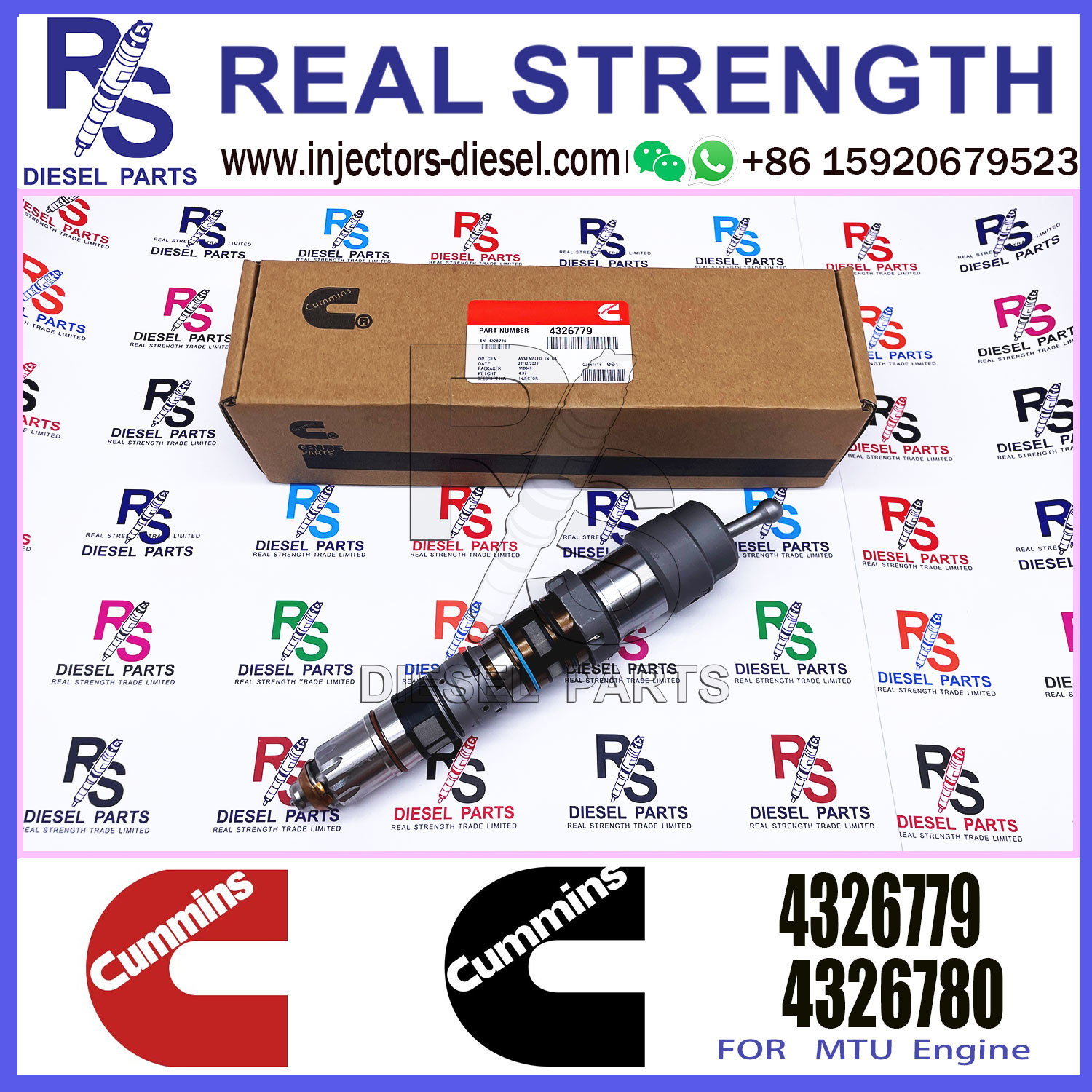 Diesel Engine Parts Cummins injector 4088426 4087892 4326779 Cummins QSK60 4088426 4087892 4326779
