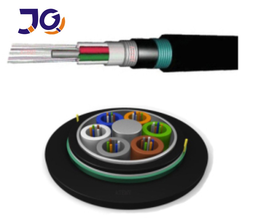 Double Sheath 24 Cores GYTA53 Underground Fiber Optic Cable Single Mode