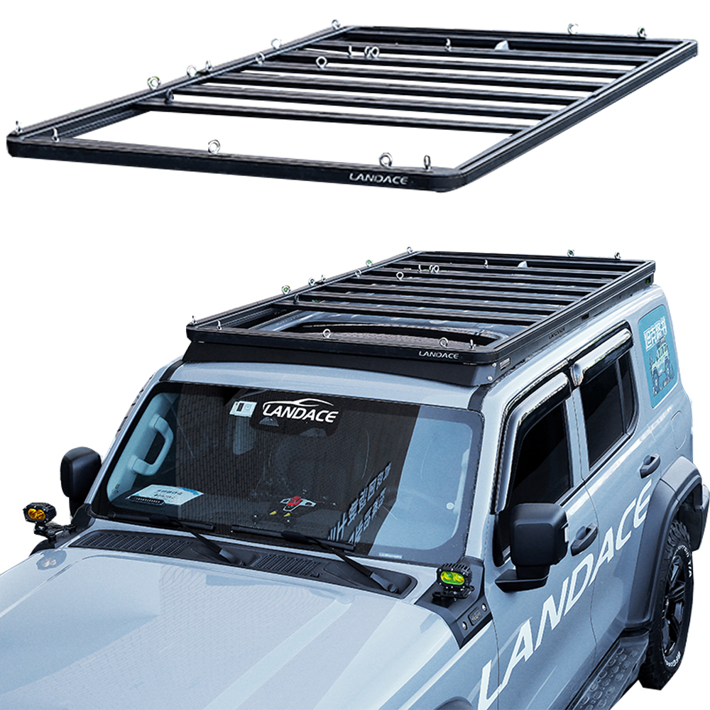 Landace Logo N.W. 25.3kg Car Roof Basket Aluminum Alloy Roof Rack for Tank 300