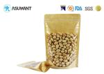 One Side Clear Multi Layers 120 Mic Kraft Paper Zipper Bags