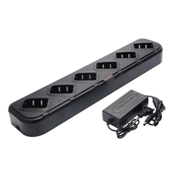Cheap Baofeng 888s Replaceable Walkie Talkie Battery Pack Slot Type 6 Way Multi Unit Charger for sale