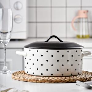 Quality Double Handle Ceramic Tureen Serving Bowl for Salad and Soup at Home wholesale