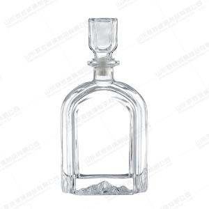 Quality Beverage Heavy Base Glass Bottle With Wood Cork For Vodka Gin Coffee Sauce Juice wholesale