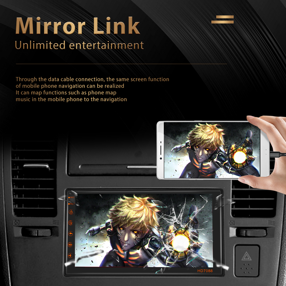 Universal 7" Touch Screen Display Autoradio Stereo MP5 Video Car Multimedia DVD Player