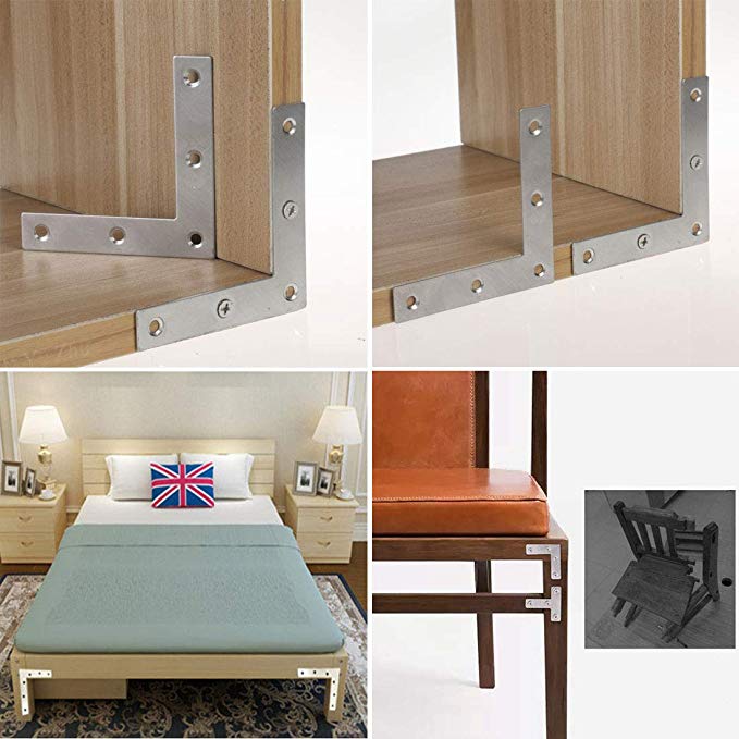 Stainless Steel Furniture Corner Bracket White Board Mounting Bracket Chair Corner Braces
