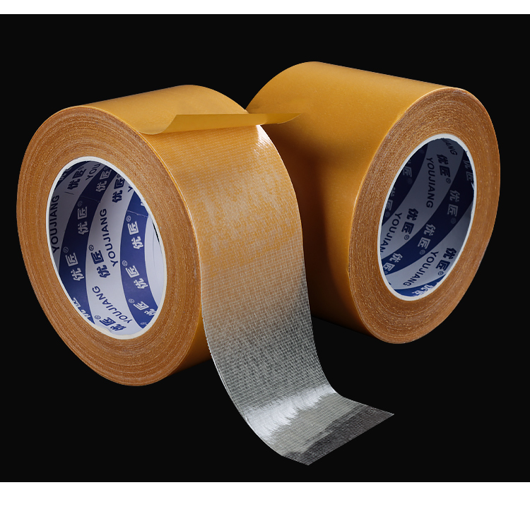 50m Cloth Duct Tape Double Sided Cloth Carpet Seam Tape With Hot Melt Adhesive Edge