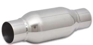 Quality Polished Bottle Style Universal Exhaust Resonator 2.5Inches Inlet / Outlet wholesale