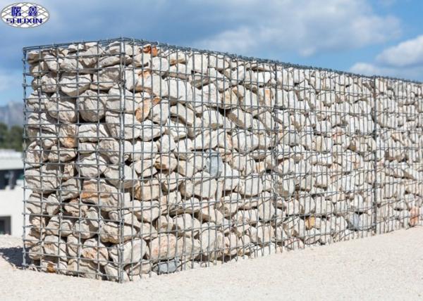 Cheap Rigid Galfan Welded Gabion Box 4mm Metal Mesh Weather Proof Unique Design for sale