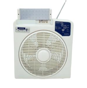 Quality Household Indoor Box Fan 12V Solar Rechargeable 1200rpm Rotate Speed wholesale