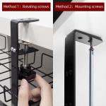 Metal Wire Cable Holder for Desks Clamp Mount System for Under Desk Cord