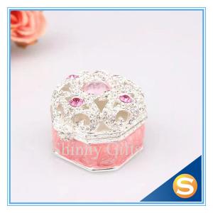 Quality Small Metal Metal Treasure Chest Jewelry Ring Box Wedding Ring Rolls Jewelry Box Retail wholesale