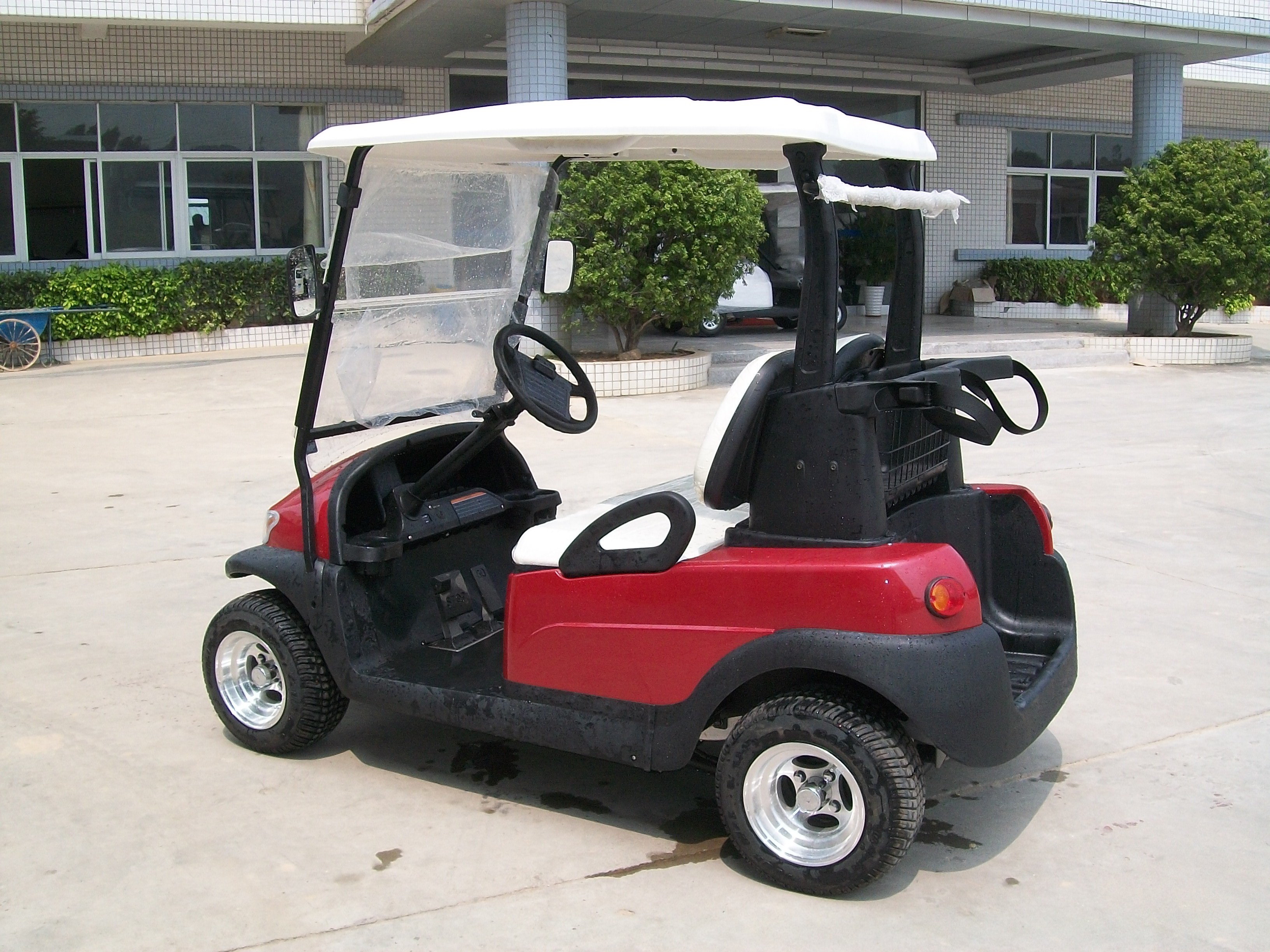 Red Color Trojan Battery Mini Electric Golf Car 48V Buggy Car