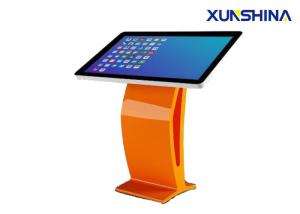 Quality Customized Orange Stand 49&quot; Interactive Touch Screen Kiosk 1080P For Stadiums wholesale