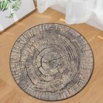 Bedroom Marble Small Circular Rugs Polyester Computer Desk Floor Mat
