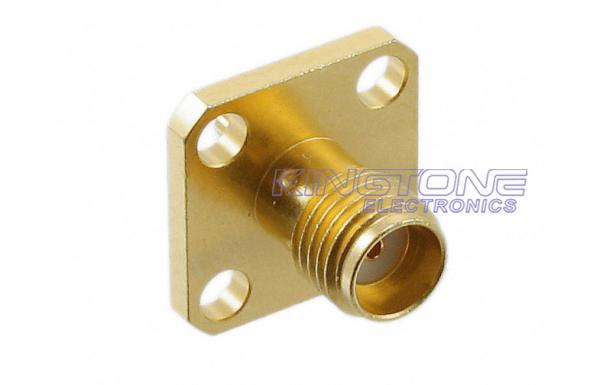 Gold SMA Male Female Coaxial Connector Bulkhead Crimp With Reverse Polarity Plug