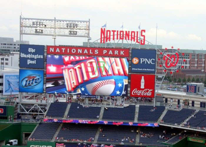 10mm Outdoor Full Color LED Display , High Brightness Stadium LED Screen