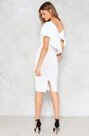 Dongguan Women Clothing Elegant Spaghetti Strap White Bodycon Midi Dress Sexy