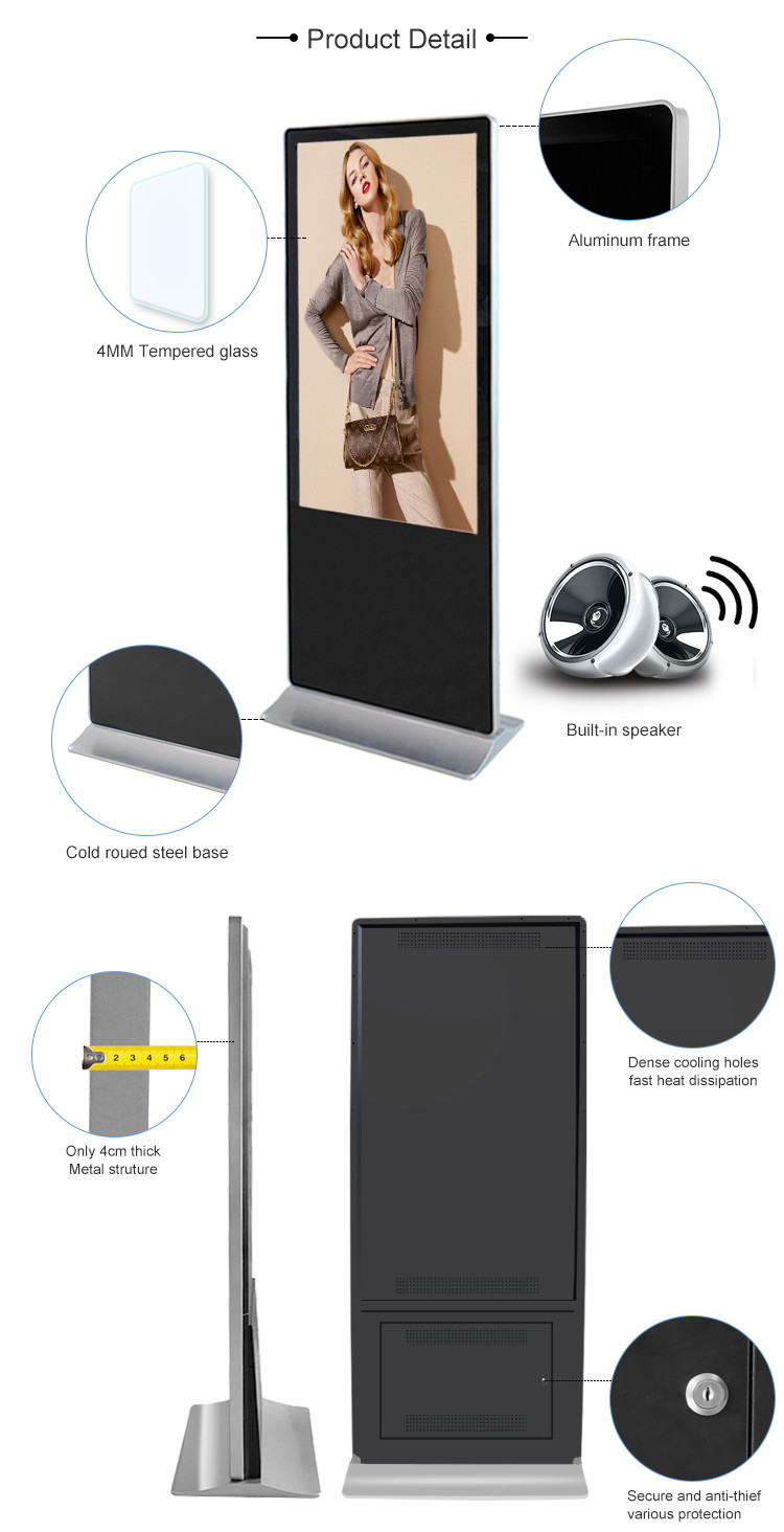 43 Inch Lcd Advertising Display Media Player Vedio Digital Signage Equipment
