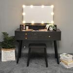 Solid MDF Wood Mirrored Dresser Wood Bedside Table With NC Painting