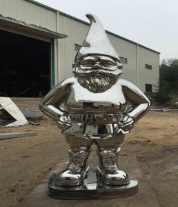 Quality Santan Clause Stainless Steel Sculpture , Customized Outdoor Modern Sculptures wholesale