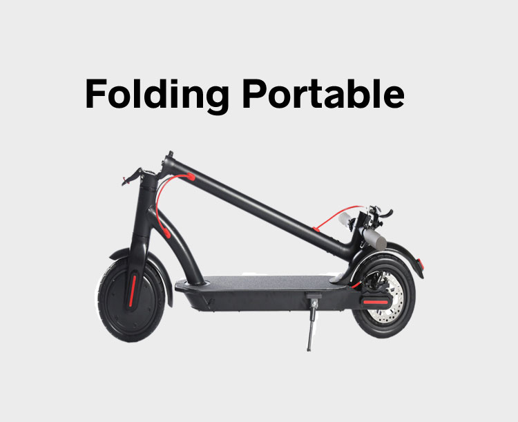 250W 2 Wheel E Scooter , Folding 8.5 Inch Mini Electric Scooter Max Speed 30km/H