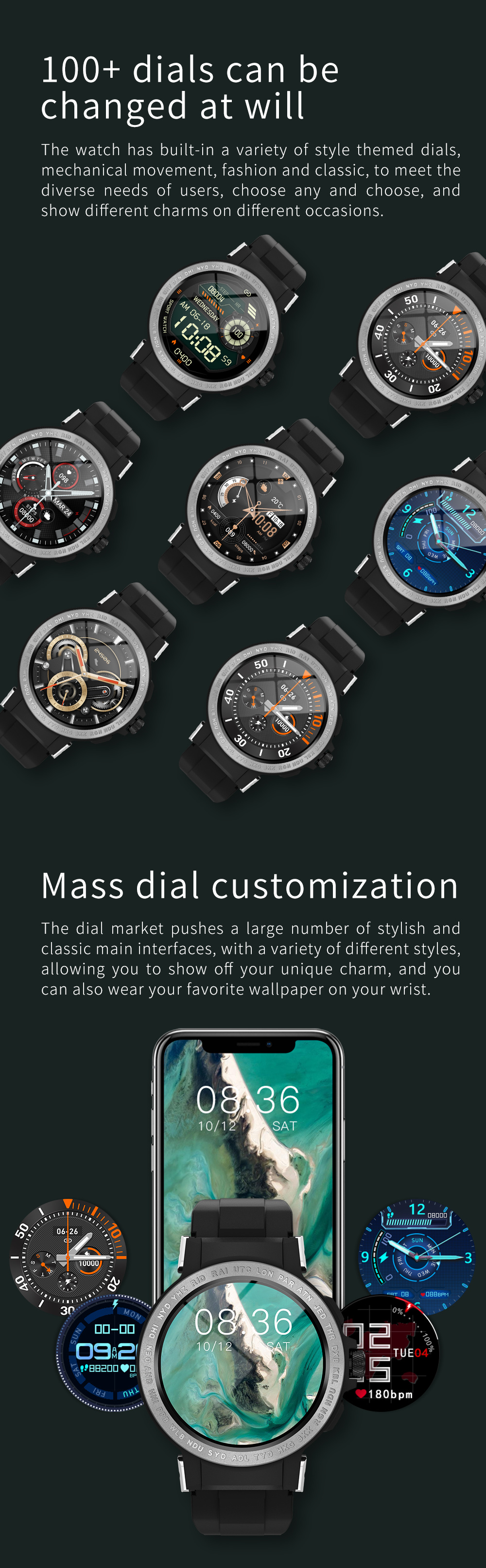 OEM Factory Price Missyou Ze19 GPS Smartwatch Multi-Sports Blood Pressure Blood Oxygen Smart Watch