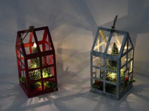 Quality Openwork Indoor Decorations Metal House Iron Lanterns With LED Support OEM wholesale