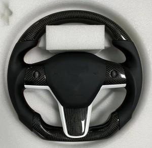Quality OEM ODM PU Steering Wheel Real Carbon Fiber Custom Racing Steering Wheels wholesale