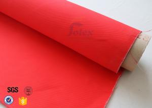 Quality 2523 Red Acrylic Coated Fiberglass Fabric Industrial Fire Blanket / Curtain wholesale