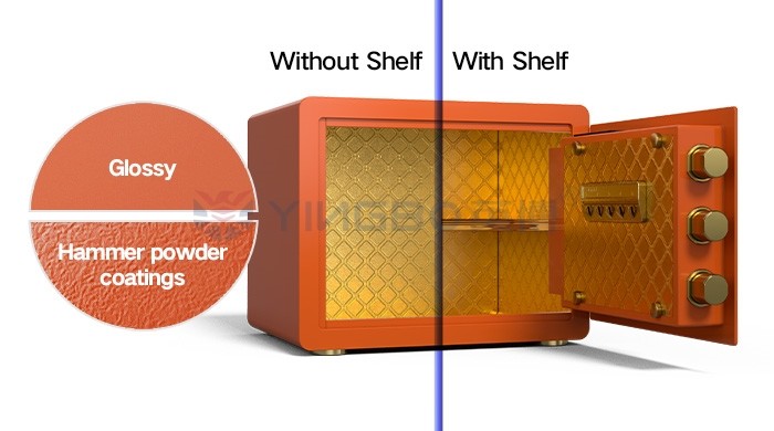 Colorful H300mm Home Safe Box Electronic Digital Lock With Hammer Surface Treatment