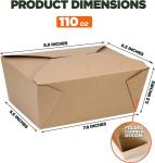 Kraft Paper Meal Food Boxes Disposable Take Out Containers Lunch