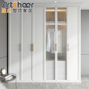 Quality Customizable Bedroom Melamine Wooden Walk In Open Wardrobe Closets with E1 wholesale