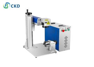 Quality Blue Portable Fiber Laser Marking Machine 100W For Metal Deep Marking wholesale