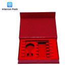 Magnetic Folding Packaging Boxes Luxury Rigid Cardboard With Ribbon