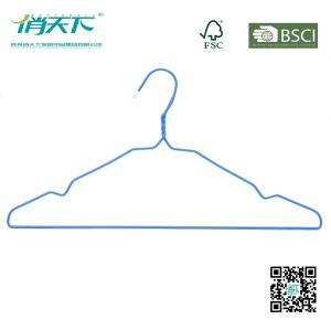 Quality Betterall Fashionable Blue Chrome Metal Hanger with Non-slip Shoulder wholesale