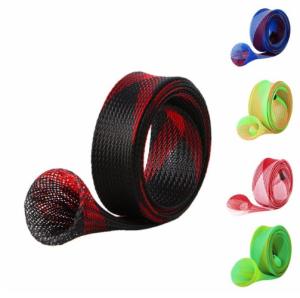 Quality PET Braided Fishing Rod Protective Sleeves Custom Width Flame Retardant wholesale