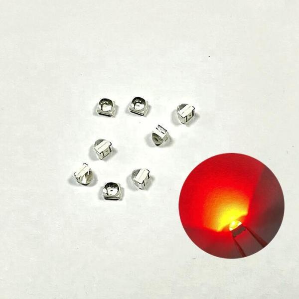 Red Color 620-630nm 3528 SMD LED 4000-6000mcd Ball Head 30deg Transparent 80mW