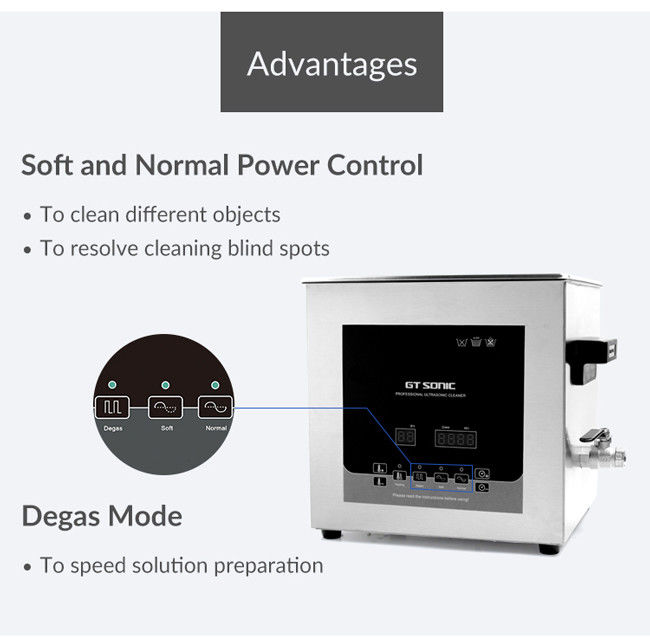 13L Medical Ultrasonic Cleaner , Dual Power Ultrasonic Mouthguard Cleaner