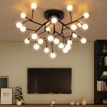 Vintage Industrial Ceiling Light Living room Kitchen Dining room Glass Flush