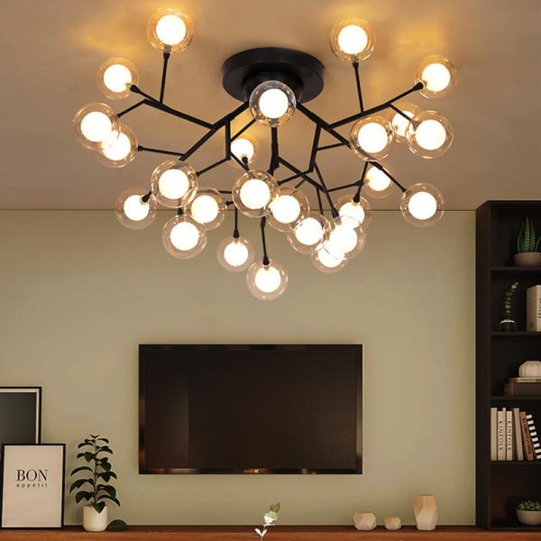 Vintage Industrial Ceiling Light Living room Kitchen Dining room Glass Flush
