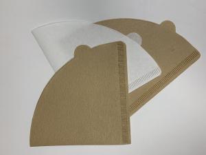 Quality Natural Color Coffee Filter Papers White 10.2x13.4mm Customized Logo Printing wholesale