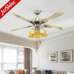 110V Metal Blade Ceiling Fan With Light 52 Inch And AC Motor