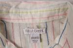 Girls Cool Cropped Striped Shirt Sleeveless 53% Linen 46% Cotton