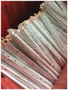 Quality Abs Wheel Ball Bearing Drawer Runners 0.9mm-1.2mm Thickness After Painting wholesale