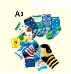 Top selling knitted terry cotton boys hosiery in fancy design