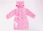 Warm Comfortable Baby Hooded Bathrobe , Coral Fleece Baby Towelling Robe