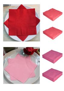 Quality Hot Pink 2 Ply Color Paper Napkin Wedding Luncheon / Cafe Use wholesale